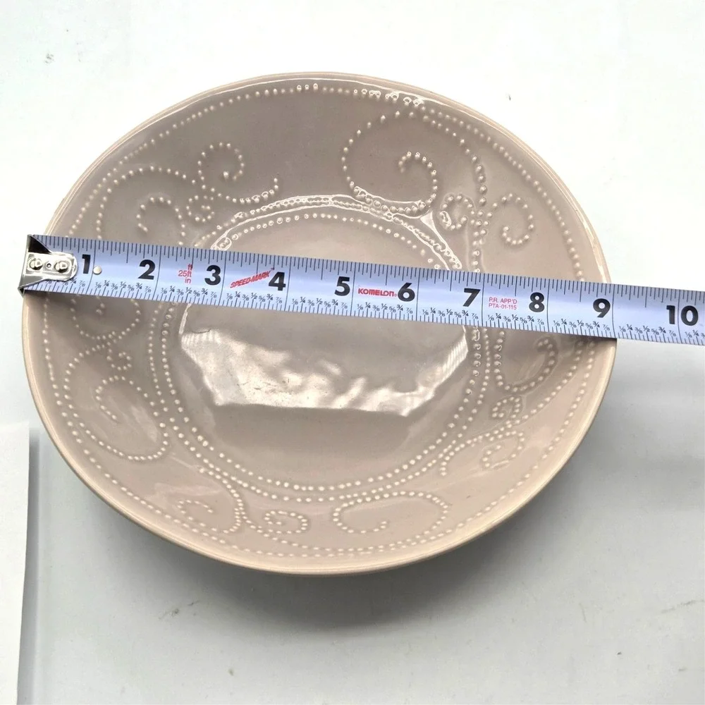 Tavola Bella Italian Ceramic Bowl  Embossed Swirl 9 Inch‎ Made In Italy